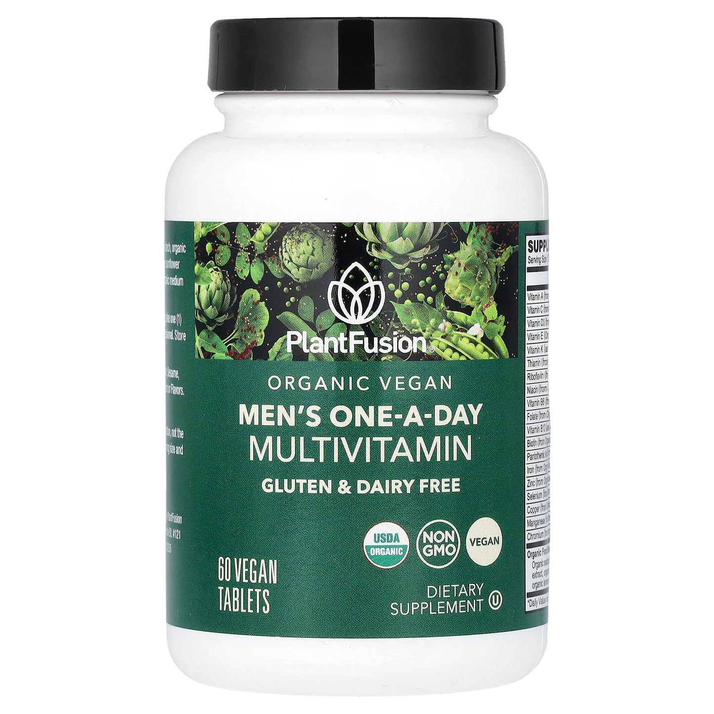 PlantFusion, Organic Vegan Men's One-a-Day Multivitamin, 60 Vegan Tablets