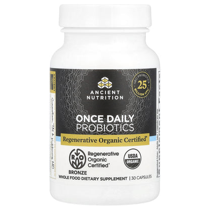 Ancient Nutrition, Once Daily Probiotics, 30 Capsules