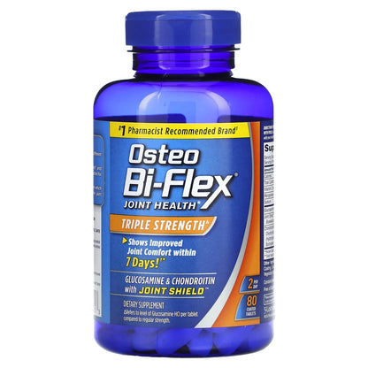 Osteo Bi-Flex, Glucosamine & Chondroitin with Joint Shield, Triple Strength, 80 Coated Tablets