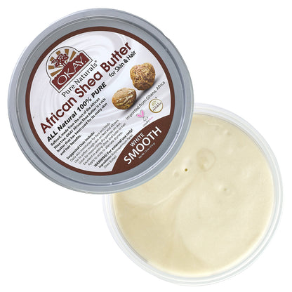Okay Pure Naturals, African Shea Butter For Skin & Hair, White Smooth, 7.5 oz (212 g)