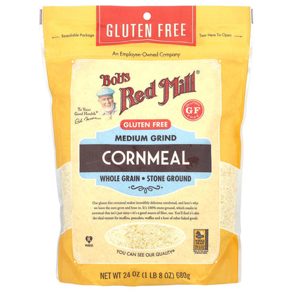 Bob's Red Mill, Cornmeal, Medium Grind, Whole Grain, 24 oz (680 g)