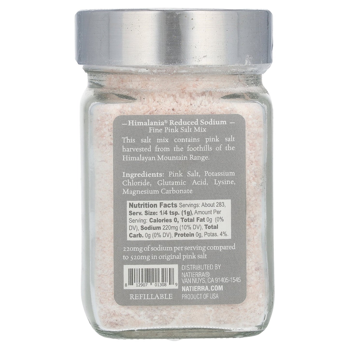 Himalania, Reduced Sodium Pink Salt Mix, Fine, 10 oz (283 g)