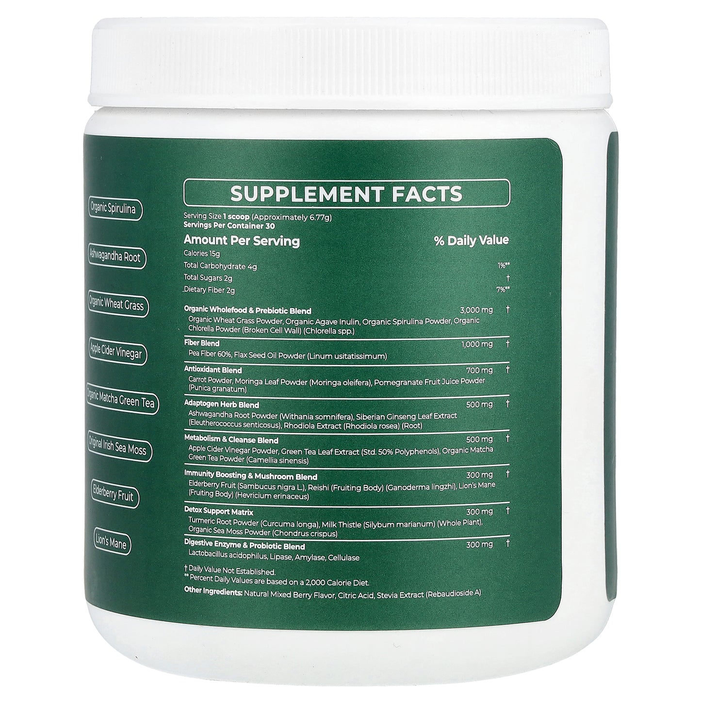 True Sea Moss, Natural Superfood, Green Powder & Organic Irish Sea Moss, 7.16 oz (203.1 g)