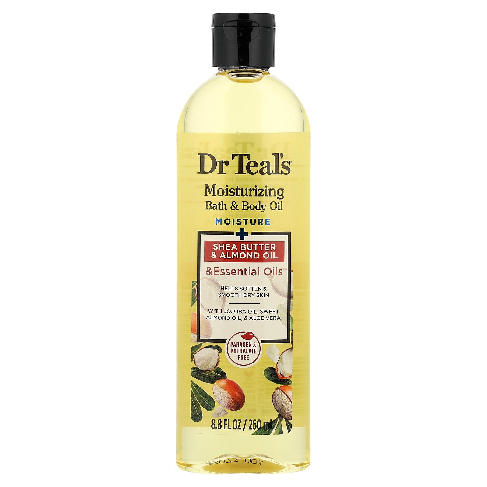 Dr. Teal's, Moisturizing Bath & Body Oil, Shea Butter & Almond Oil , 8.8 fl oz (260 ml)