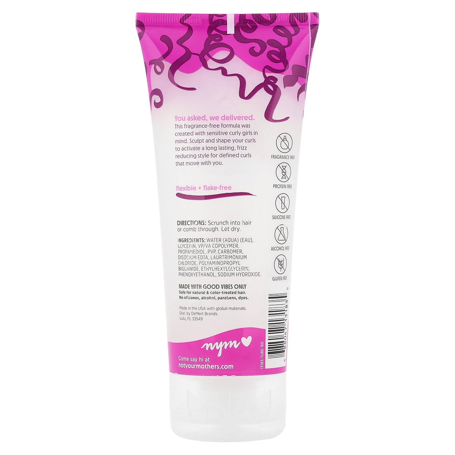 Not Your Mother's, Frizz Control Curl Talk® Sculpting Gel, Fragrance Free, 6 fl oz (177 ml)