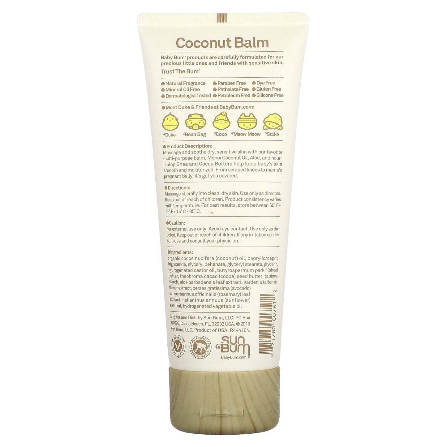 Sun Bum, Baby, Coconut Balm, Natural Monoi, 3 oz (85 g)