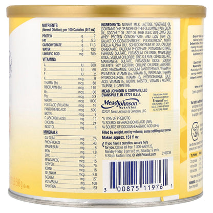 Enfamil, Infant Formula, Milk-Based Powder With Iron, 0-12 Months, 21.1 oz (598 g)