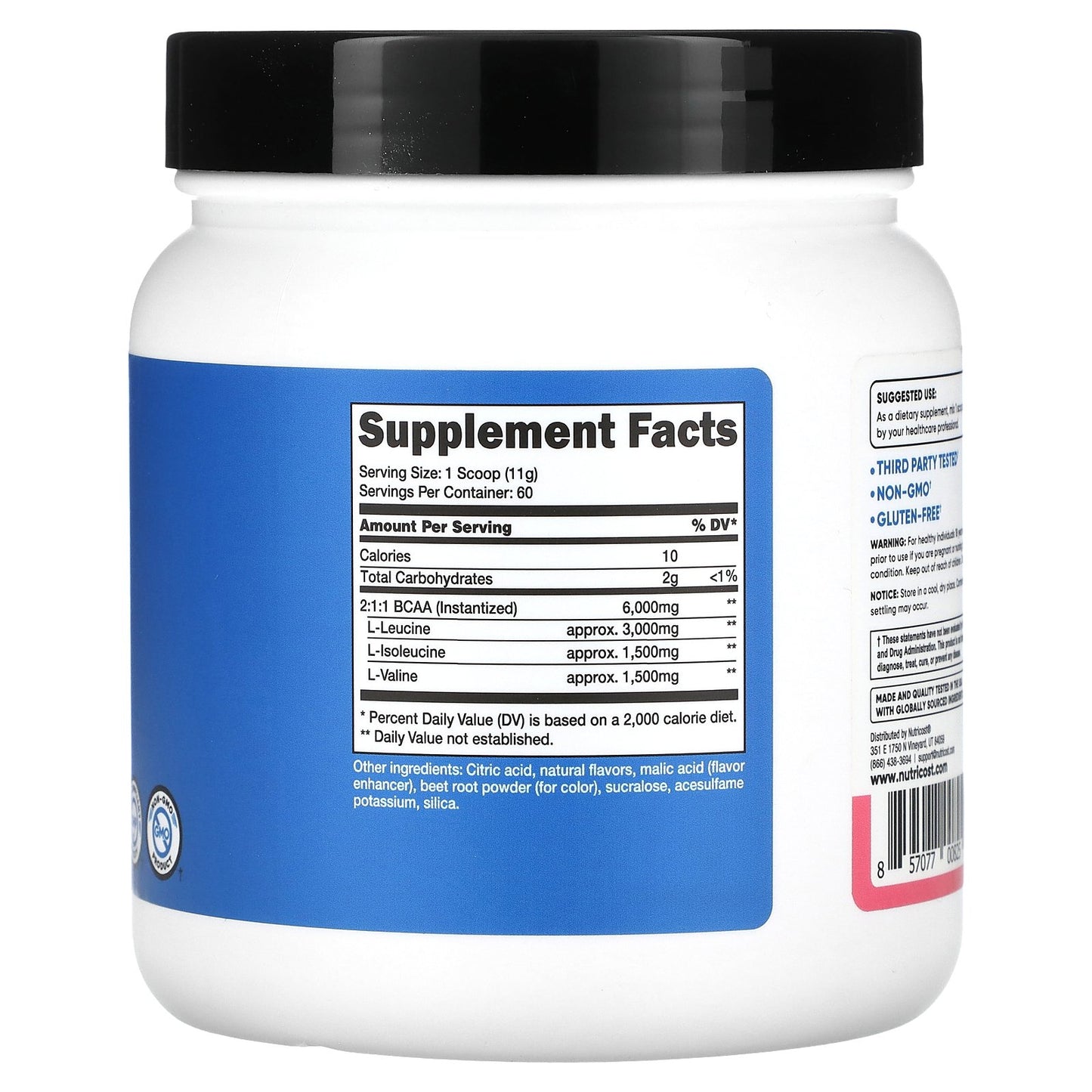 Nutricost, Performance, BCAA, Raspberry Lemonade, 1.5 lb (660 g)