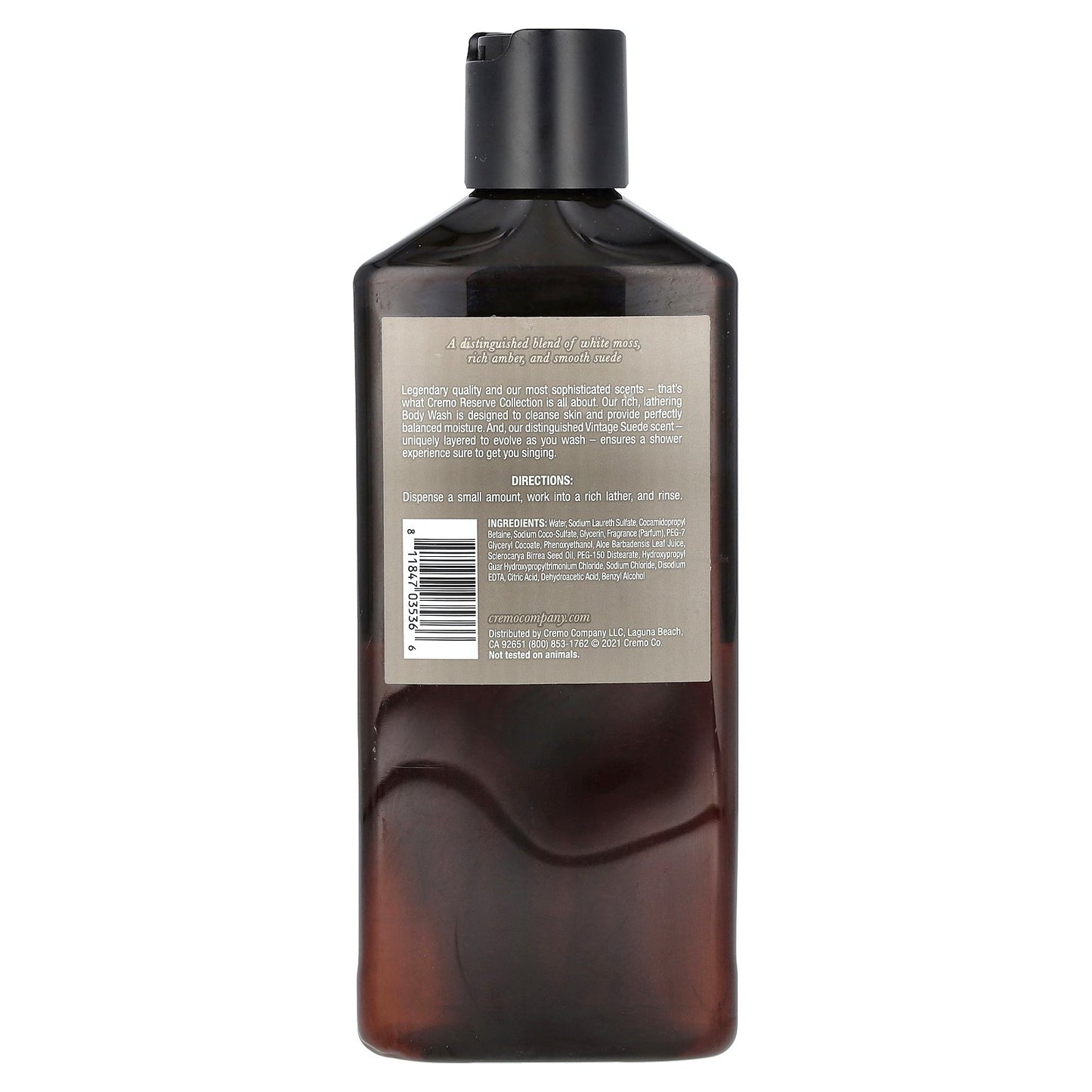 Cremo, Reserve Collection, Body Wash, Vintage Suede, 16 fl oz (473 ml)