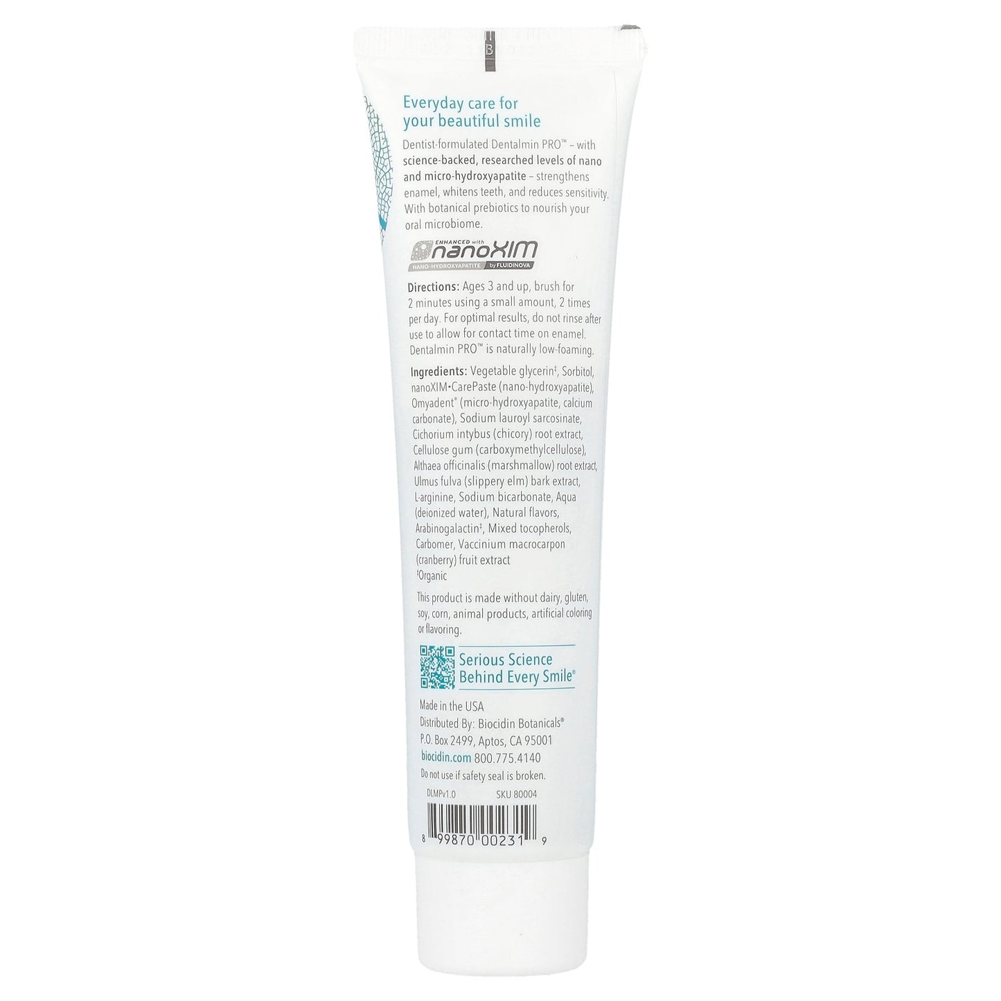Biocidin Botanicals, Dentalmin Pro™, Remineralizing Toothpaste, Fresh Mint, 3.4 oz (100 ml)