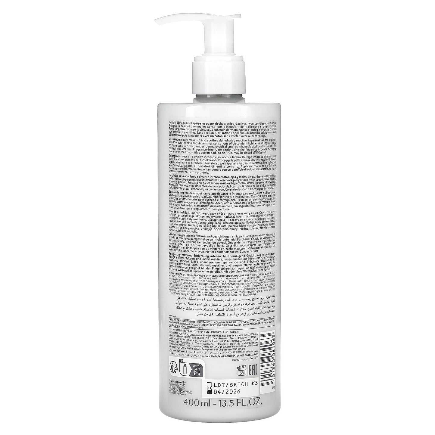 SVR, Make-Up Removing Cleanser, 13.5 fl oz (400 ml)