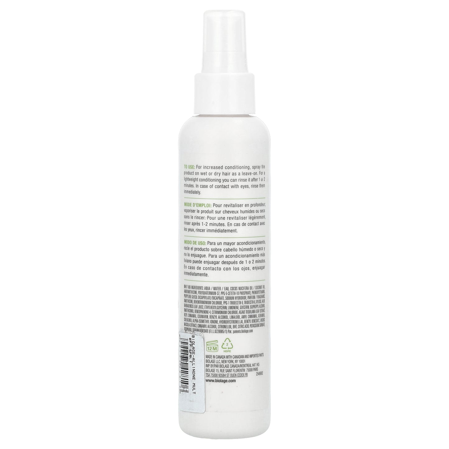 Biolage, All-In-One Multi-Benefit Spray, with Coconut , 5.1 fl oz (150 ml)