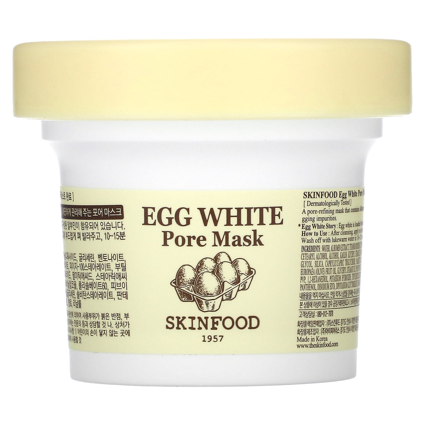 Skinfood, Egg White Pore Mask, 125 g