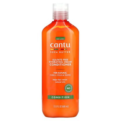 Cantu, Shea Butter Sulfate-Free Hydrating Cream Conditioner, For Natural Curls, Coils & Waves, 13.5 fl oz (400 ml)