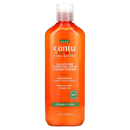 Cantu, Shea Butter Sulfate-Free Hydrating Cream Conditioner, For Natural Curls, Coils & Waves, 13.5 fl oz (400 ml)