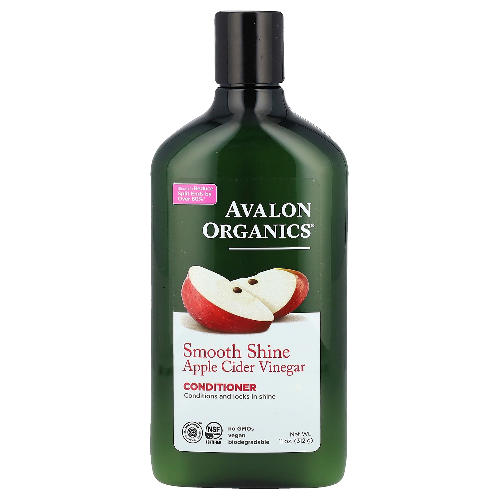 Avalon Organics, Conditioner, Smooth Shine, Apple Cider Vinegar, 11 oz (312 g)