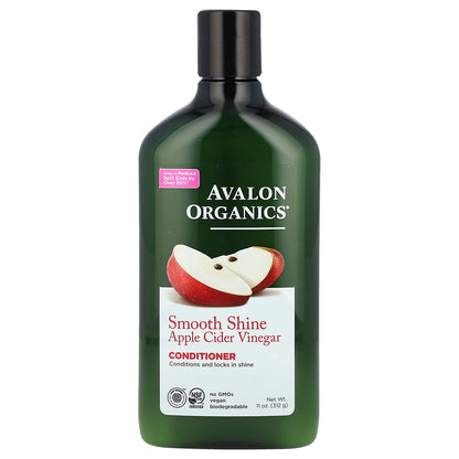 Avalon Organics, Conditioner, Smooth Shine, Apple Cider Vinegar, 11 oz (312 g)