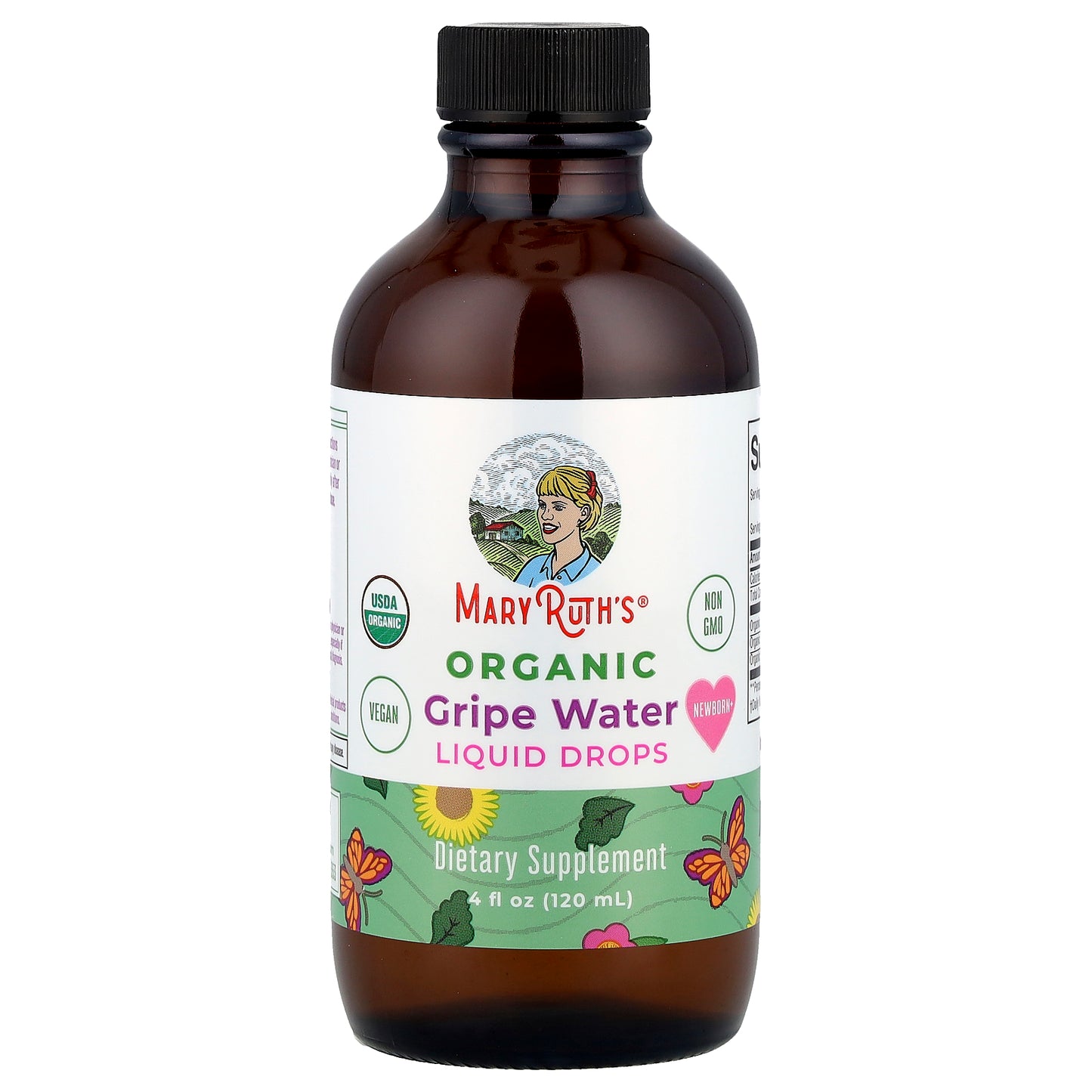 MaryRuth's, Organic Gripe Water Liquid Drops, Newborn+, 4 fl oz (120 ml)