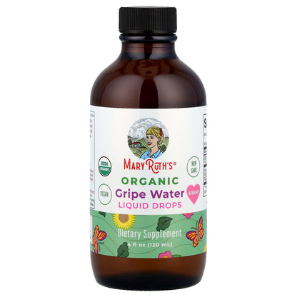MaryRuth's, Organic Gripe Water Liquid Drops, Newborn+, 4 fl oz (120 ml)