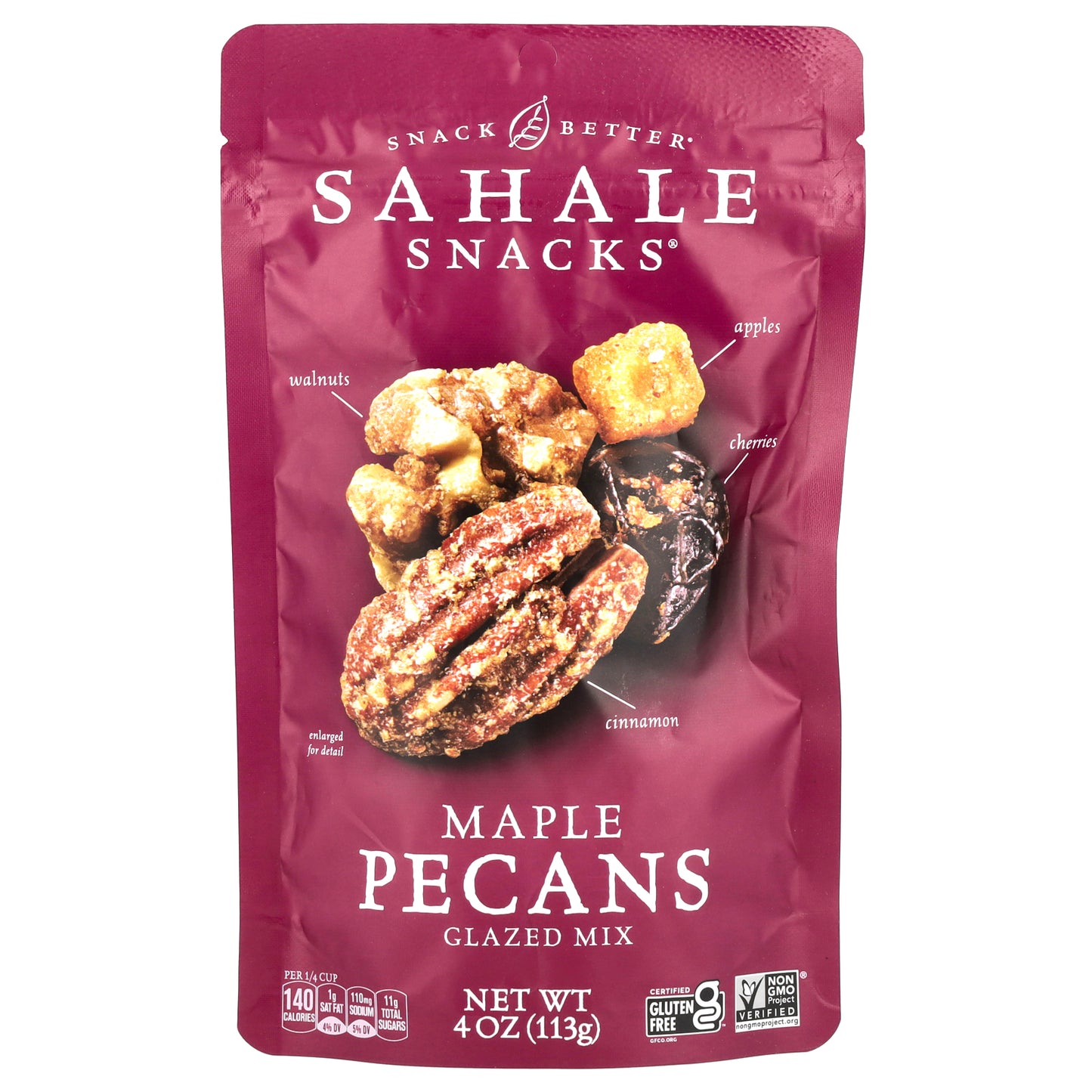 Sahale Snacks, Glazed Mix, Maple Pecans, 4 oz (113 g)