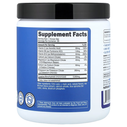 Nutricost, Performance, Creatine + Hydration, Blue Raspberry, 9.3 oz (261 g)