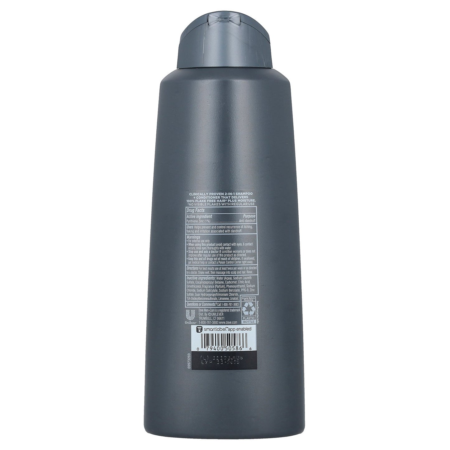 Dove, Men + Care, Anti-Dandruff 2-In-1 Shampoo + Conditioner, Pine & Citrus, 20.4 fl oz (603 ml)