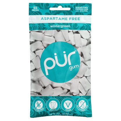 The PUR Company, Chewing Gum, Wintergreen, 55 Pieces, 2.72 oz (77 g)