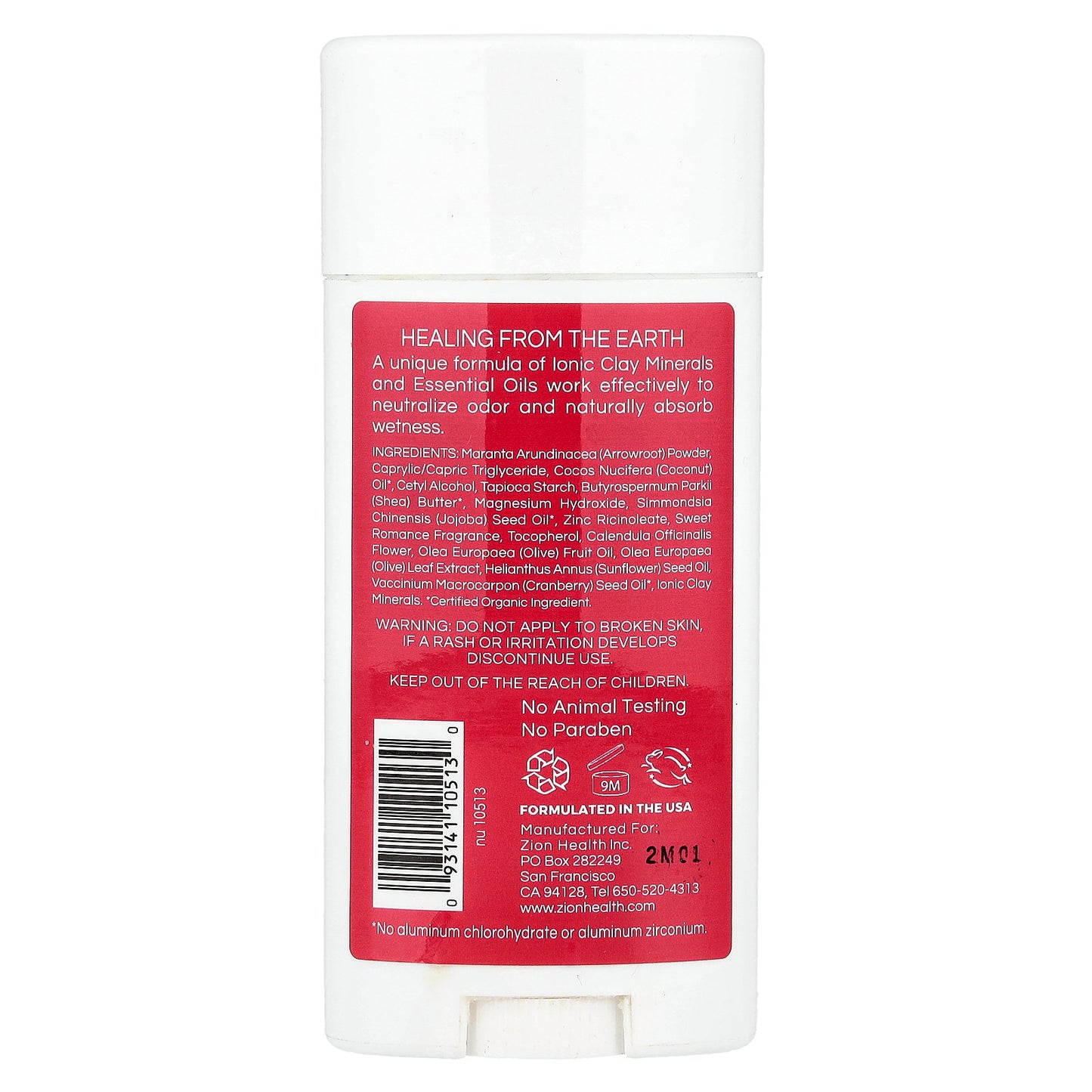 Zion Health, Glide, ClayDry Deodorant, Sweet Romance, 2.8 oz (80 g)