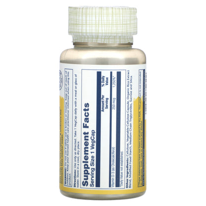 Solaray, High Potency Vitamin D-3, 250 mcg, 60 Vegcaps