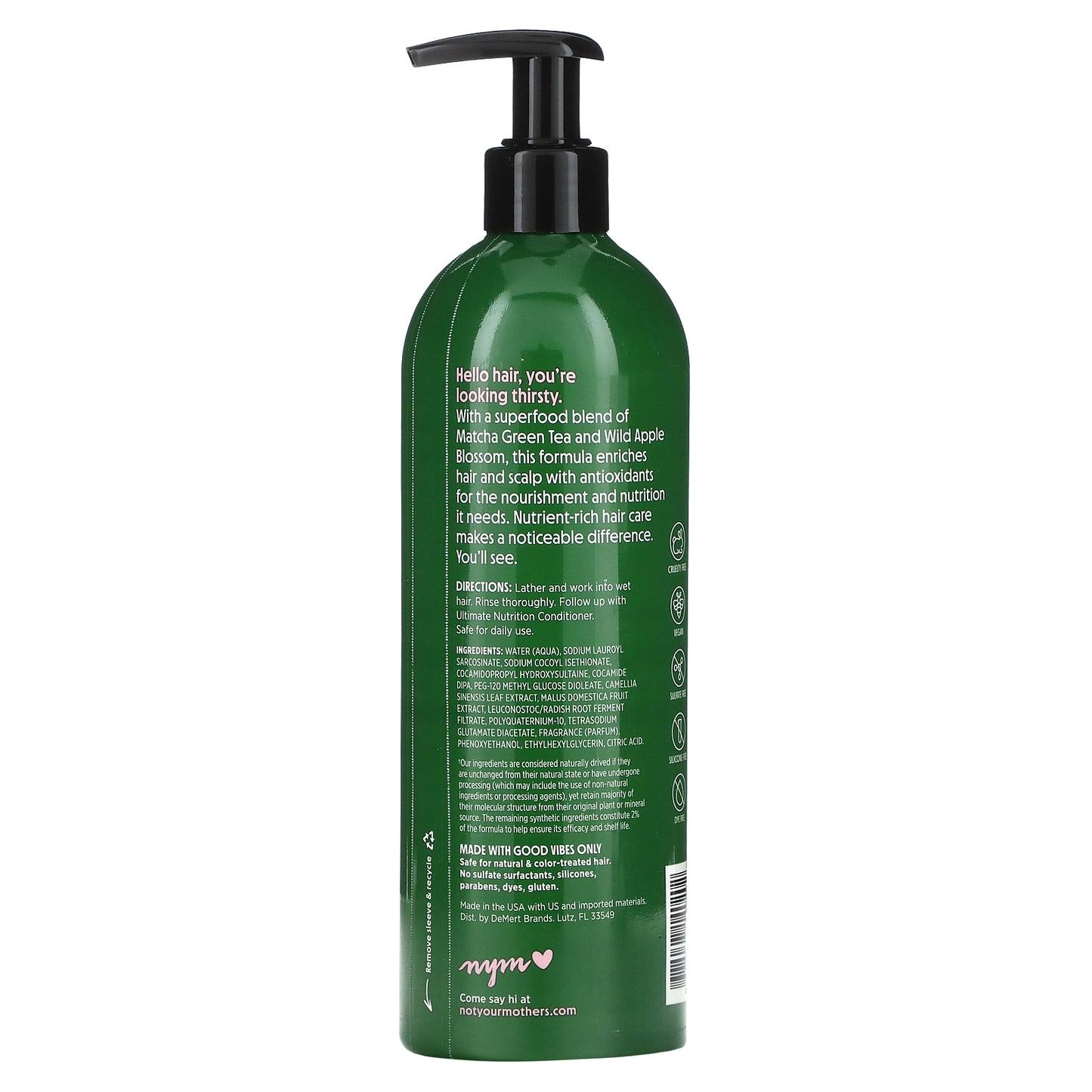 Not Your Mother's, Ultimate Nutrition Shampoo, Matcha Green Tea & Wild Apple Blossom, 15.2 fl oz  (450 ml)