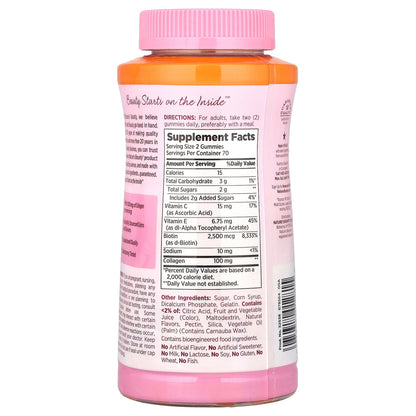 Nature's Bounty, Optimal Solutions®, Hair, Skin & Nails Gummies, Tropical Citrus, 140 Gummies