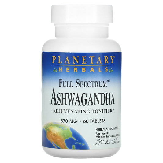 Planetary Herbals, Full Spectrum™ Ashwagandha, 570 mg, 60 Tablets