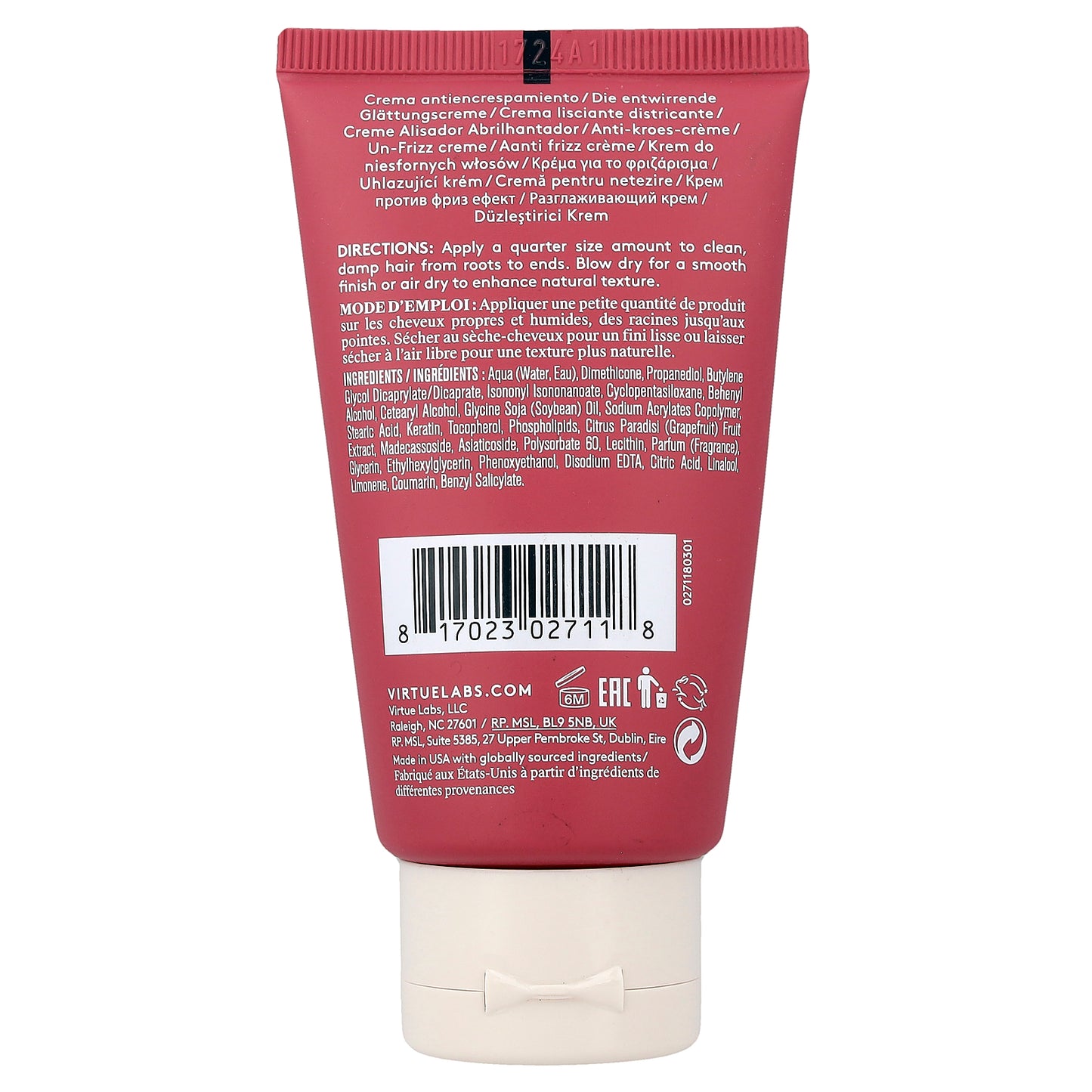 Virtue Labs, Smooth, Un-Frizz Cream, 2 fl oz (60 ml)