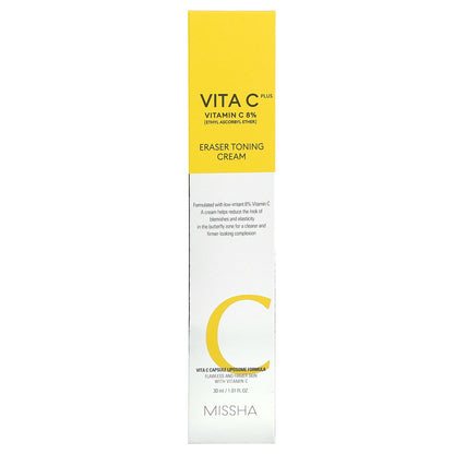 Missha, Vita C Plus, Eraser Toning Cream, 1.01 fl oz (30 ml)