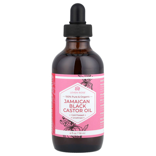 Leven Rose, 100% Pure & Organic Jamaican Black Castor Oil, 4 fl oz (118 ml)