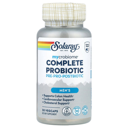 Solaray, Mycrobiome®, Complete Probiotic, Men's, 30 VegCaps