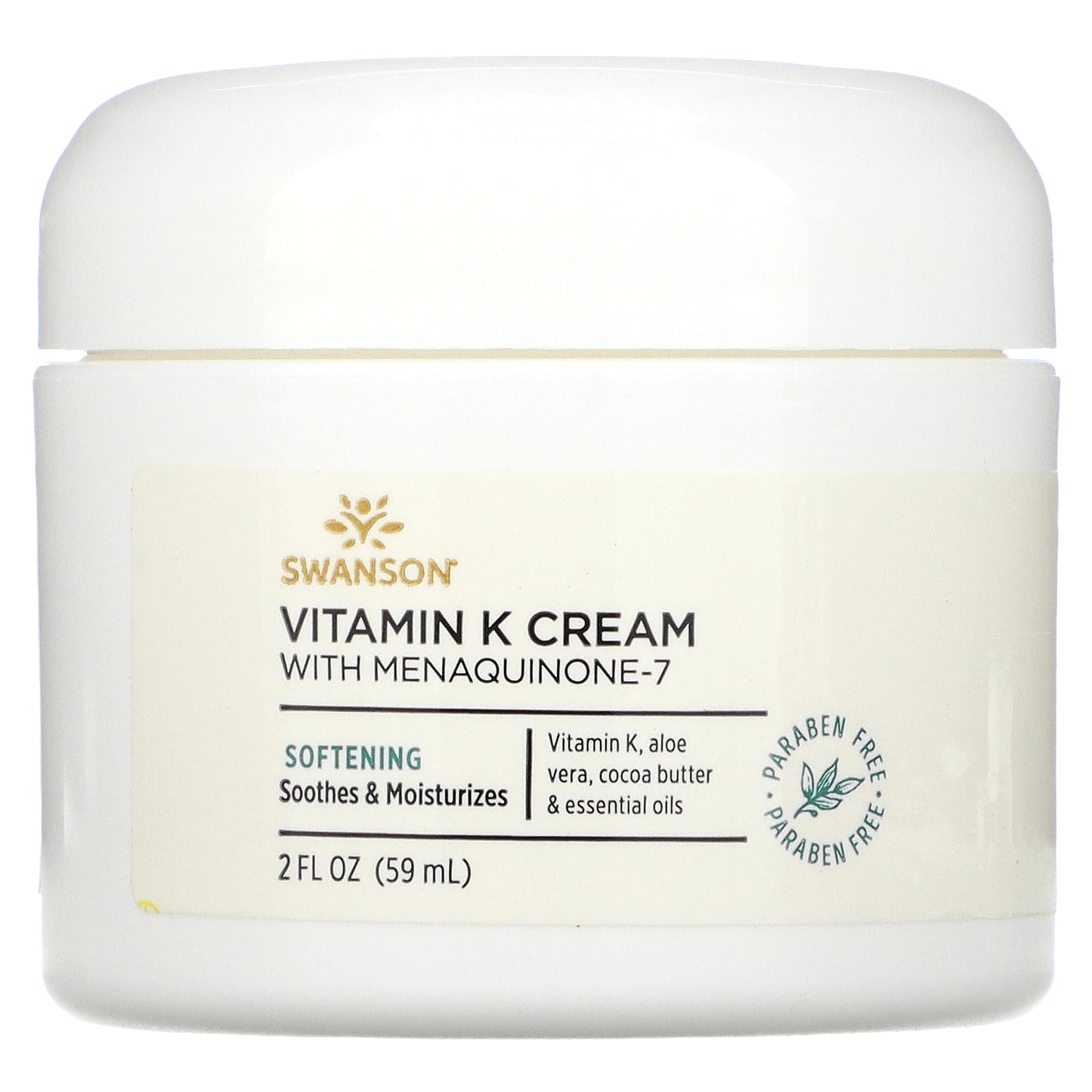 Swanson, Vitamin K Cream with Menaquinone-7, 2 fl oz (59 ml)