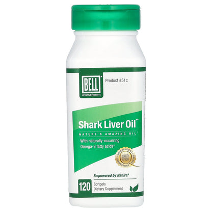 Bell Lifestyle, Shark Liver Oil, 120 Softgels