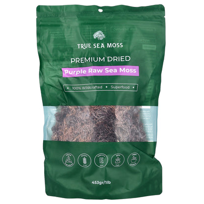 True Sea Moss, Purple Raw Sea Moss , 1 lb (453 g)