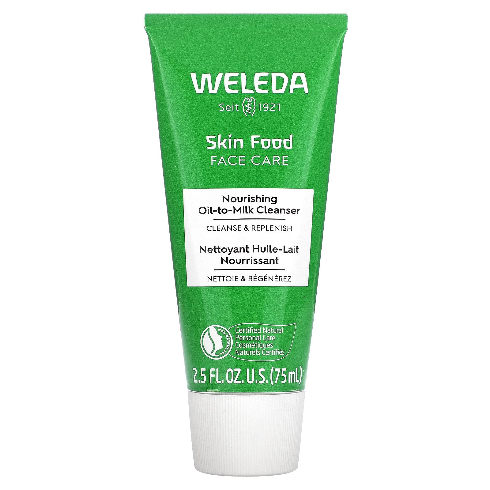 Weleda, Skin Food Face Care, Nourishing Oil-To-Milk Cleanser, 2.5 fl oz (75 ml)