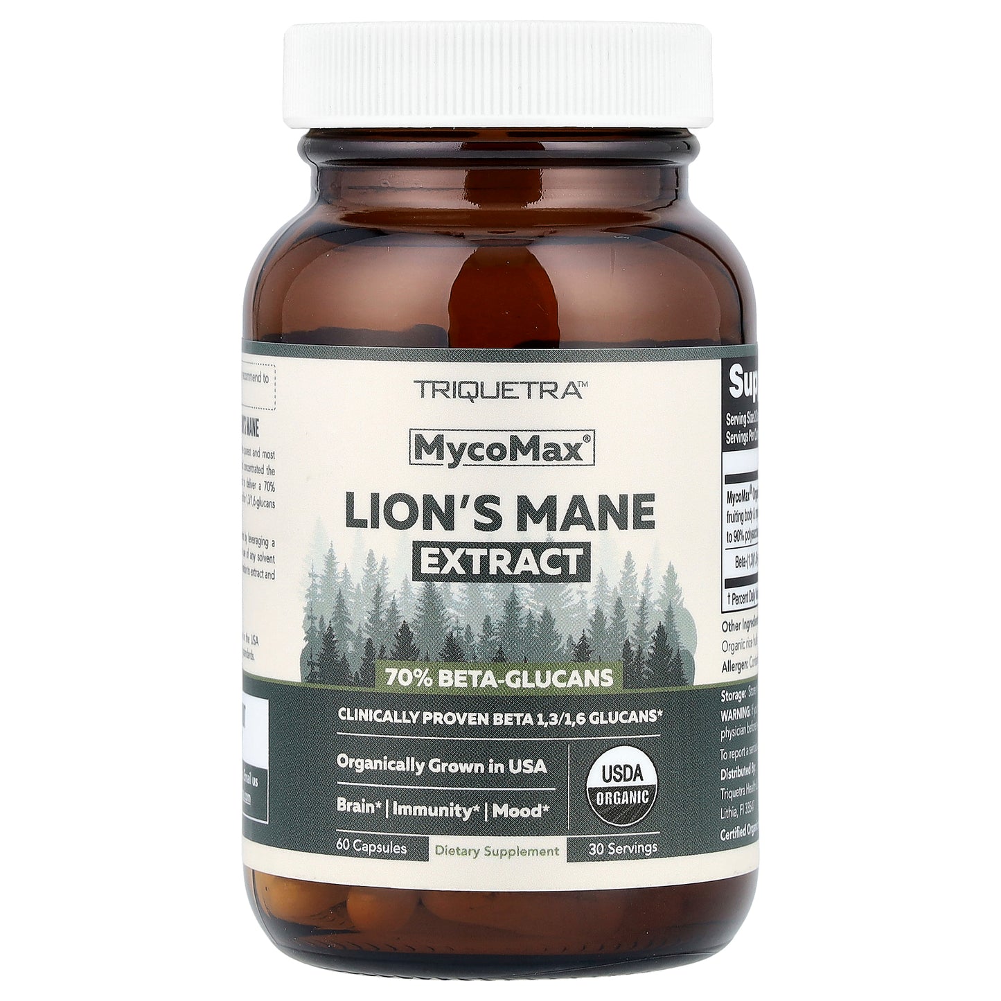 Triquetra Health, MycoMax®, Lion's Mane Extract, Maximum Strength , 60 Capsules (250 mg per Capsule)