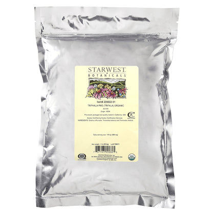 Starwest Botanicals, Organic Triphala PWD (Trifala) Blend, 1 lb (453.6 g)