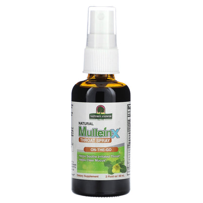 Nature's Answer, Natural MulleinX Throat Spray, 2 fl oz (60 ml)