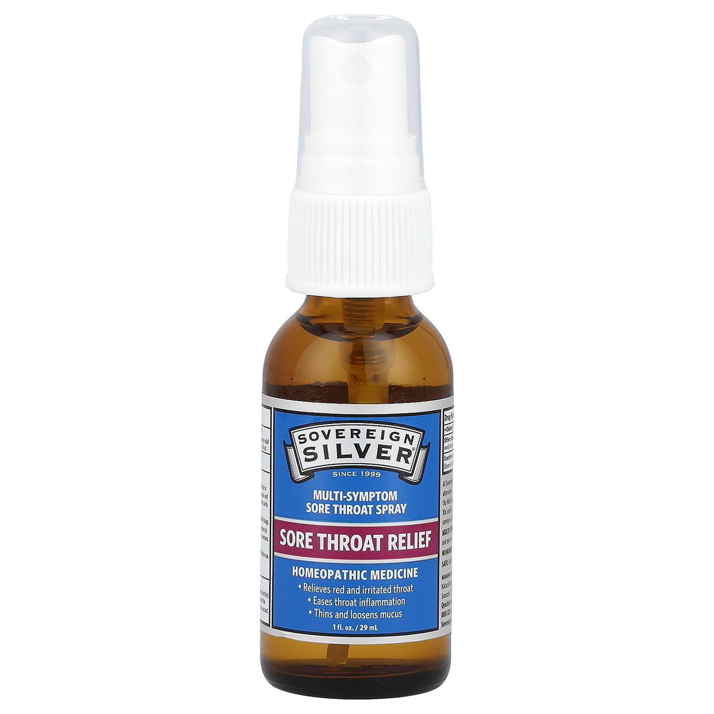 Sovereign Silver, Multi-Symptom Sore Throat Spray, 1 fl oz (29 ml)
