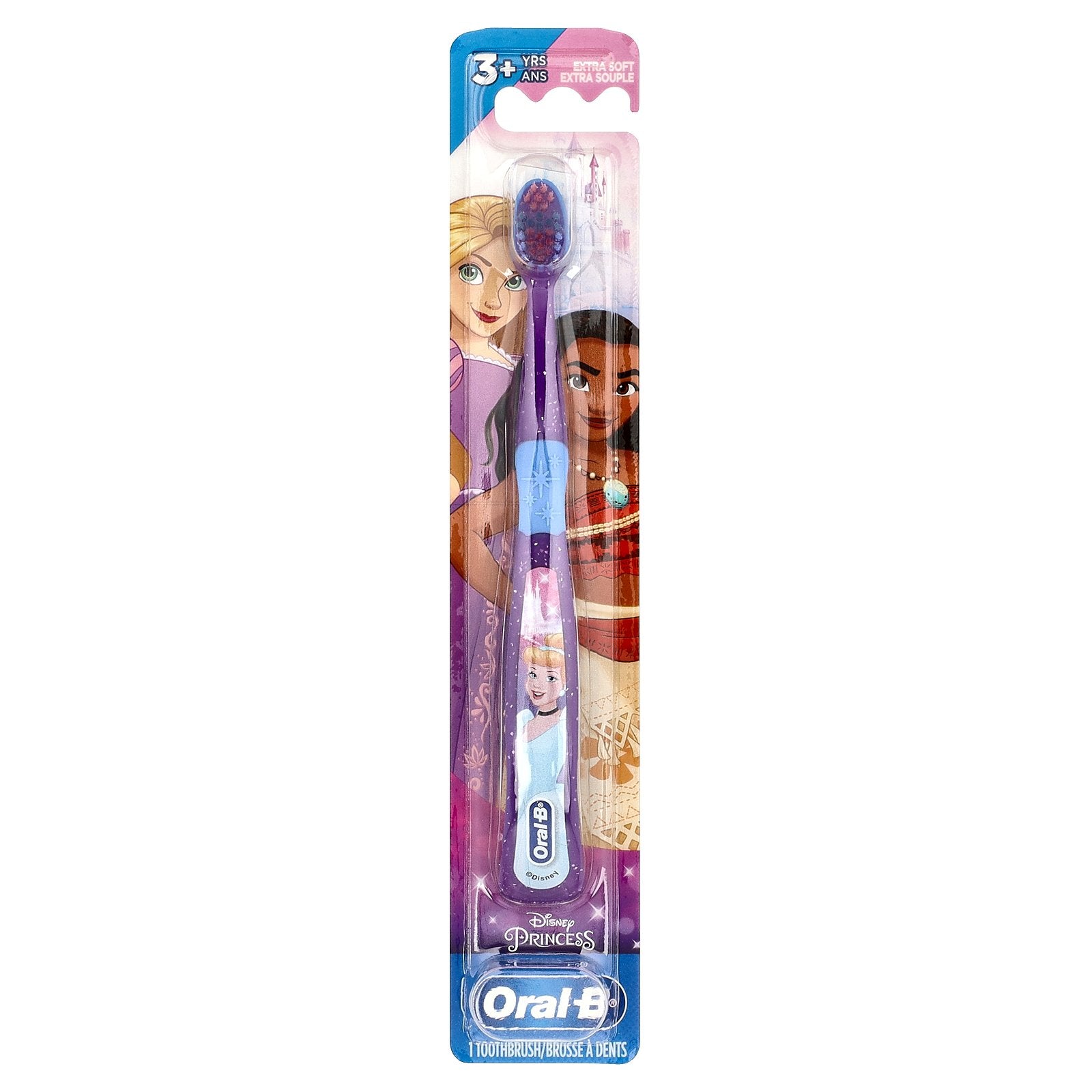 Oral-B, Toothbrush, Extra Soft, 3+ Yrs, Disney Princess, 1 Toothbrush
