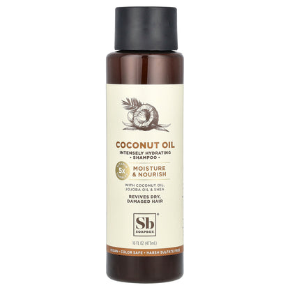 Soapbox, Coconut Oil Shampoo, Moisture & Nourish, Dry, Damaged Hair, 16 fl oz (473 ml)