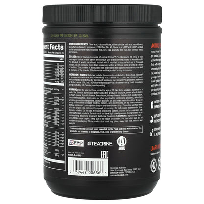 Animal, Pre Workout Primal™ Powder, Dragon Berry, 1.05 lb (480 g)