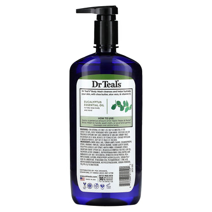 Dr. Teal's, Body Wash With Pure Epsom Salt, Eucalyptus & Spearmint, 24 fl oz (710 ml)