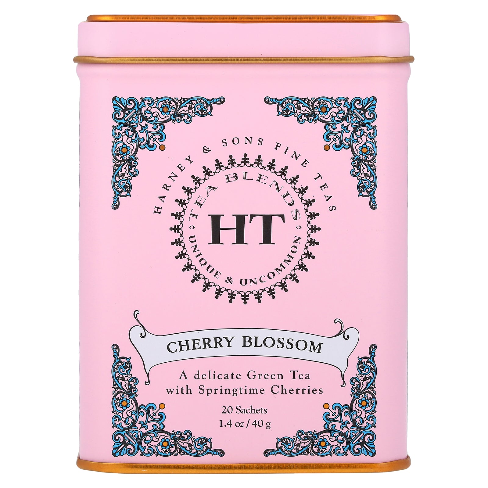 Harney & Sons, HT Tea Blends, Cherry Blossom Green Tea, 20 Sachets, 1.4 oz (40 g)