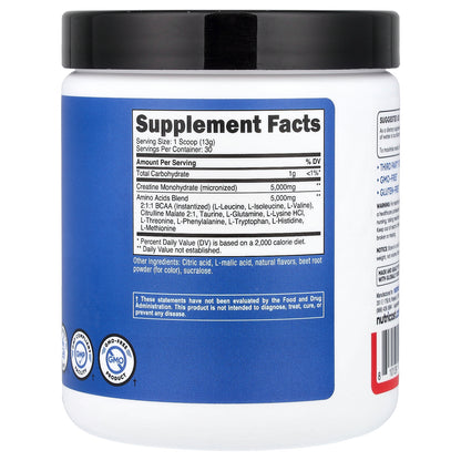 Nutricost, Performance, Creatine + Aminos, Fruit Punch, 13.8 oz (387 g)